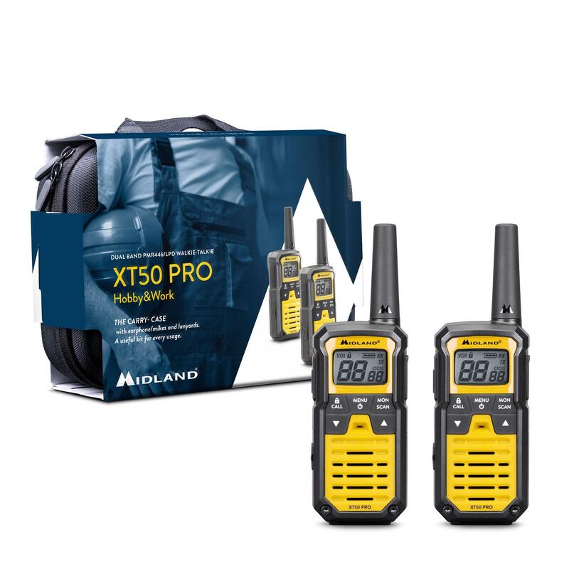 Pareja pmr446 de Walkie-Talkies XT50  PRO Adventure maletin completo MIDLAND, 8K