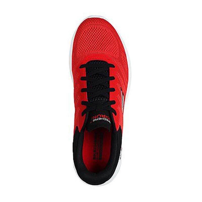 Zapatillas Deportivas Caminar Hombre Skechers 220641_RDBK Rojas con Cordones