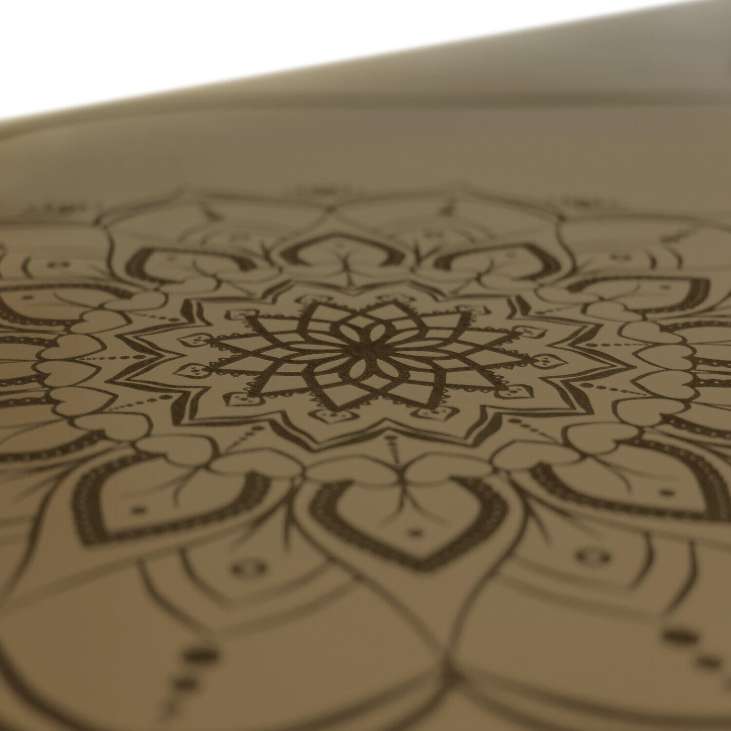 TAPIS YOGA ANTIDÉRAPANT NATUREL Confort Bronze Olive PU-Caoutchouc Mandala + SAC 3/7