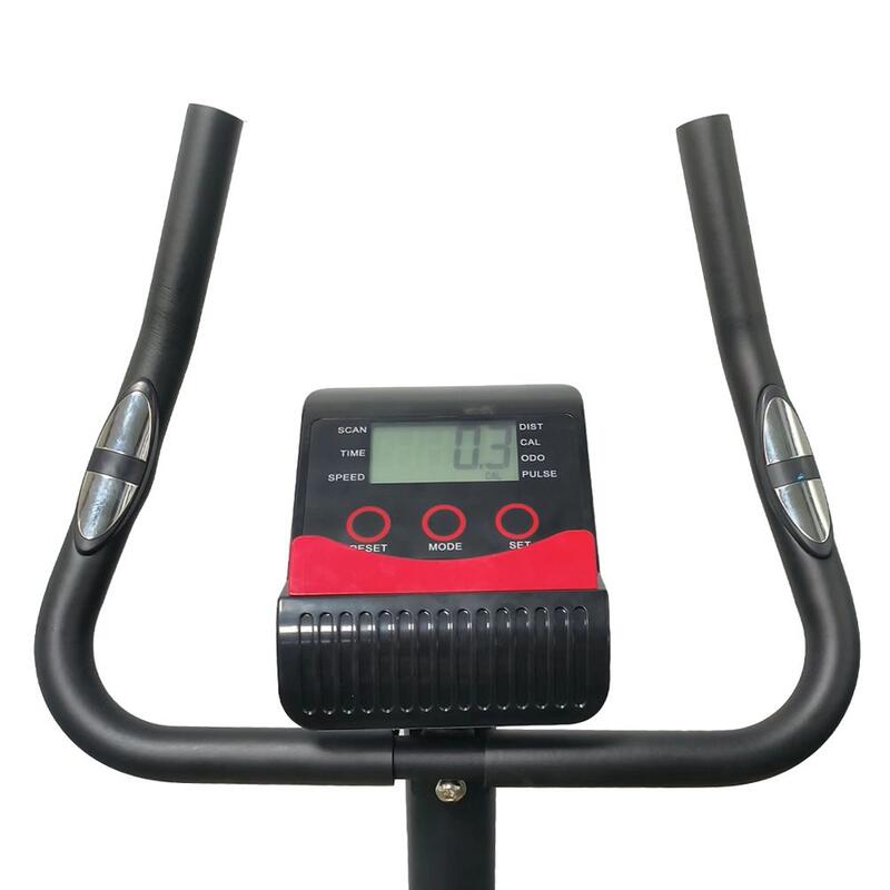 Bicicleta fitness cu afisaj LCD, sa reglabil, 8 nivele, 70x46,5x125,5 cm, Negru
