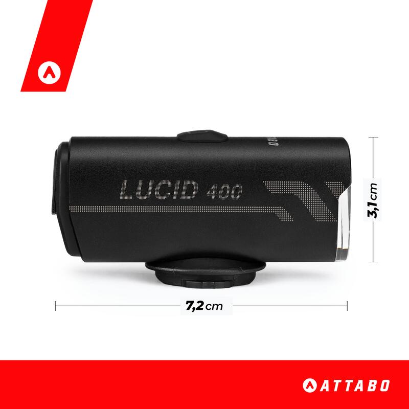 Feu avant de vélo Rechargeable USB 300 Lumens, ensemble de lampes avant