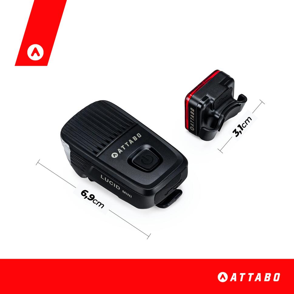 Zestaw lampek rowerowych ATTABO LUCID MINI & 20
