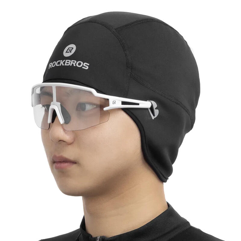 Czapka rowerowa zimowa dla dorosłych Rockbros YPP044 z otworami na okulary 3/7