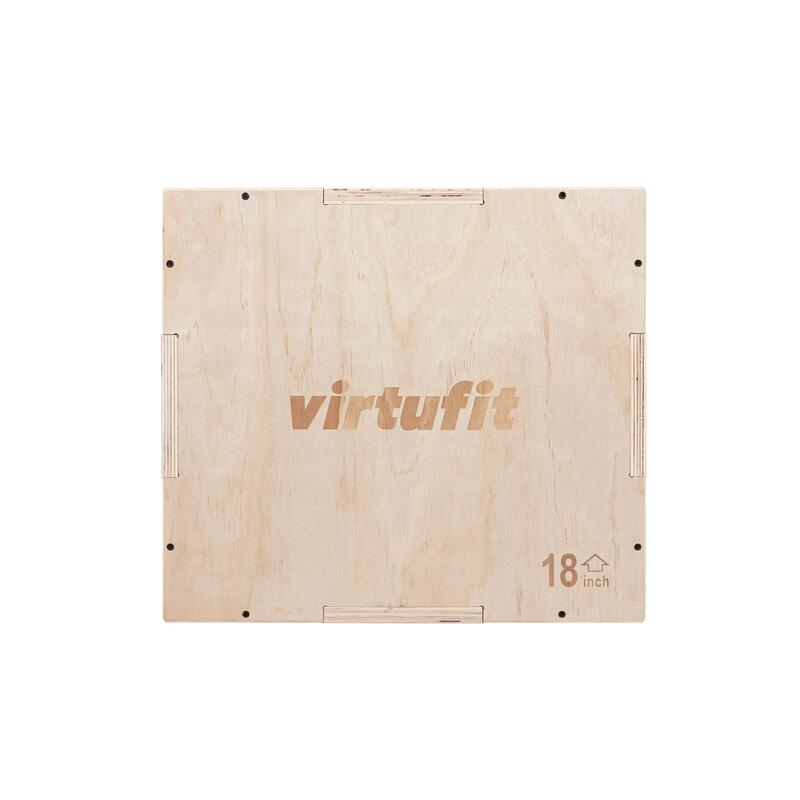 CUTIE PLIOMETRICA DIN LEMN VIRTUFIT WOODEN PLYO BOX 3-IN-1 - 40 X 45 X 50 CM