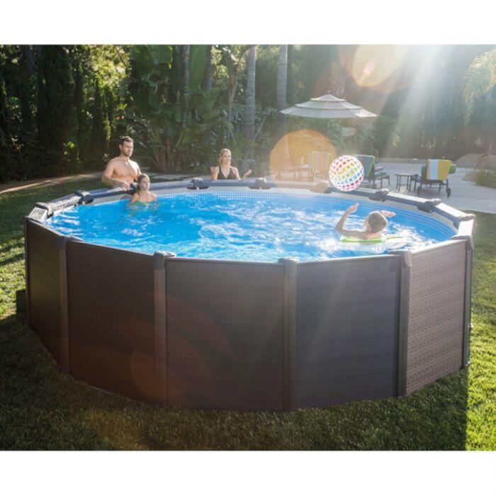 Ø 478 x 124 cm Intex Graphite Panel COMFORT zwembad set – rond 2/5
