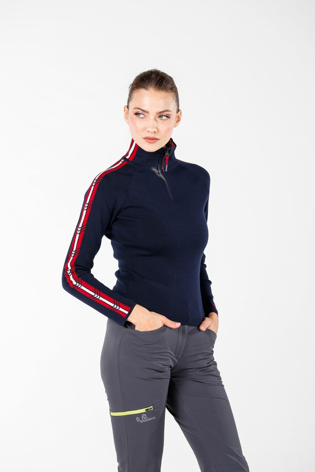 Sweter turystyczny damski Woolona 100% Merino 2/7