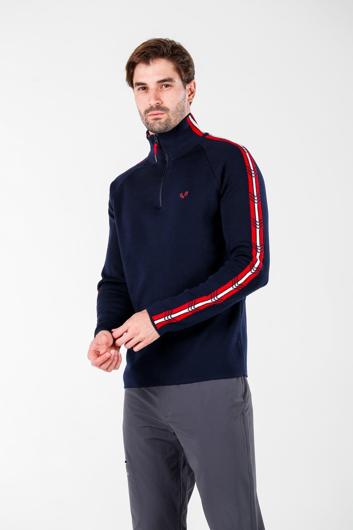 Sweter turystyczny męski Woolona Noyan 100% Merino 1/2
