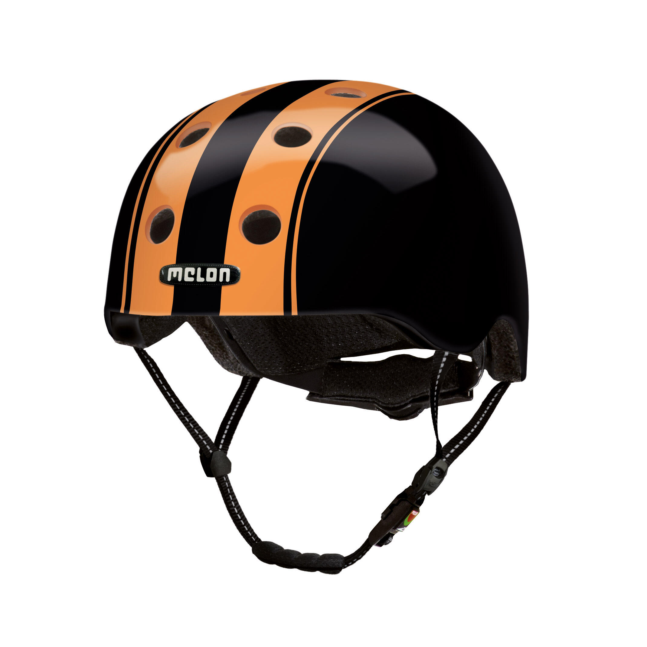 Kask Melon Urban Actif Double Pomarańczowy Czarny Błyszczący