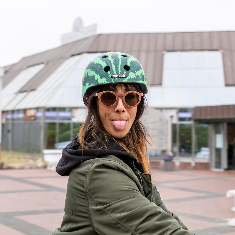 Melon casque de vélo Urban Active polycarbonate vert