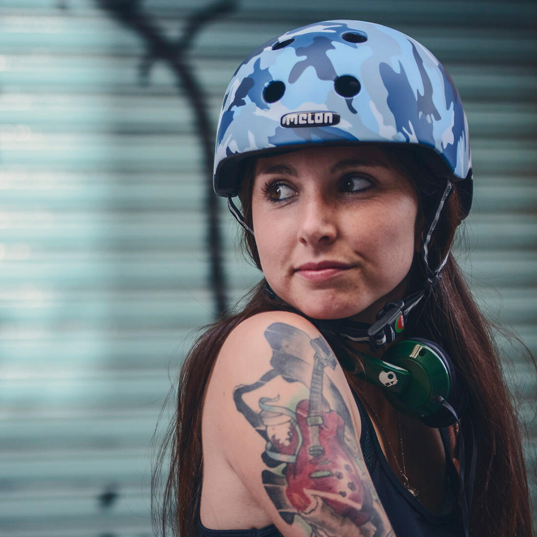 Capacete Melon Urban Active Camouflage Azul 2/7