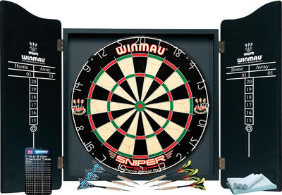 Winmau dartset kabinet. bord en pijlen pro