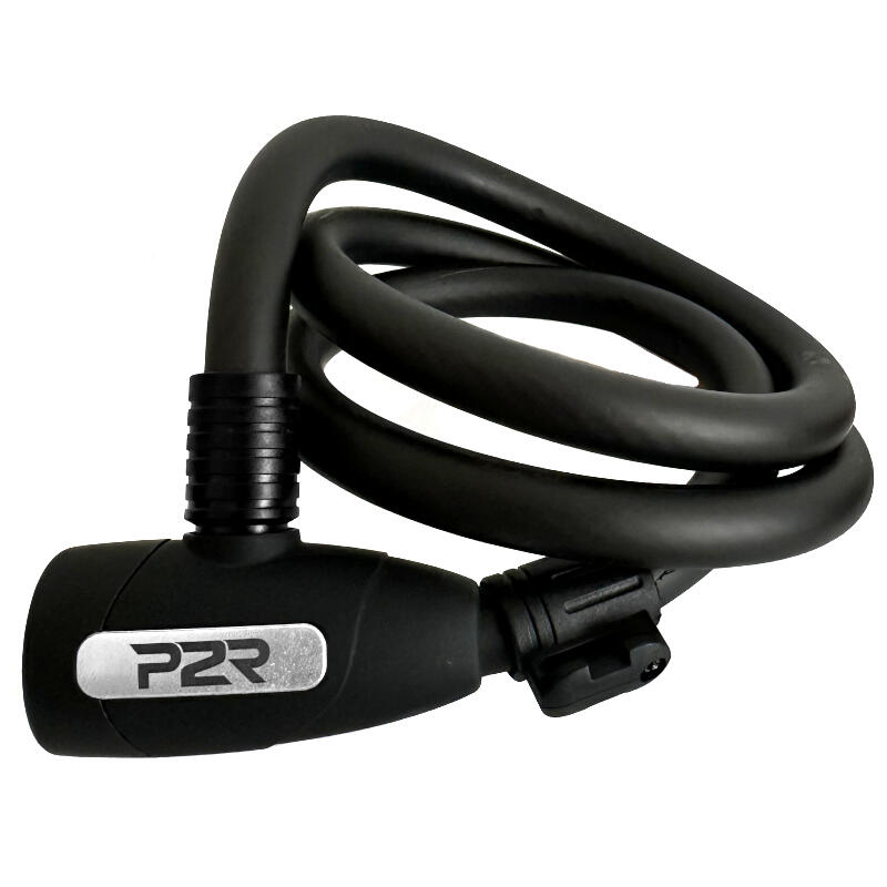 Antifurt Bicicleta cablu spiralat P2R SPIRO 15x1200mm, Negru