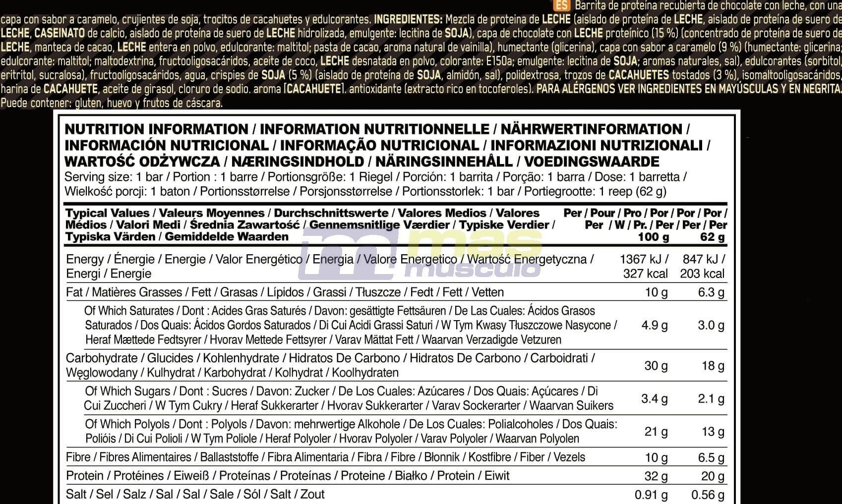 Eiwitrepen - Opgeklopt Eiwitblik (10x60g) - Witte Chocolade Karamel Pinda 6/6
