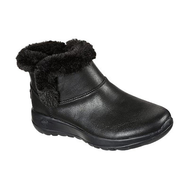 Botines Mujer Skechers 144013_BBK Negros Resistentes al Agua