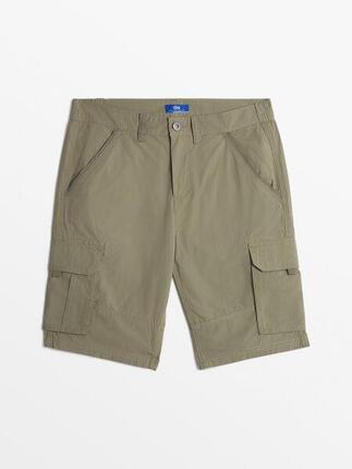 Bermuda ceinture semi-élastiquée avec passants Homme - VALENBER Sediment