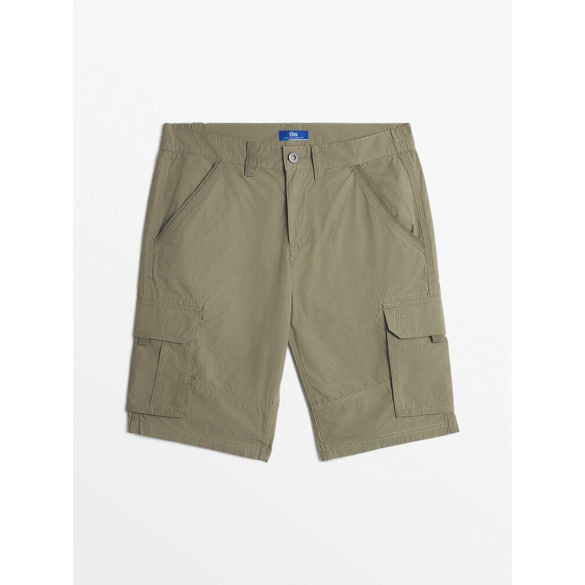 Tbs - Bermuda Homme Valenber Ceinture Semi-élastiquée Avec Passants Sauge - Short De Protection - Vert - 48 Xl - Decathlon