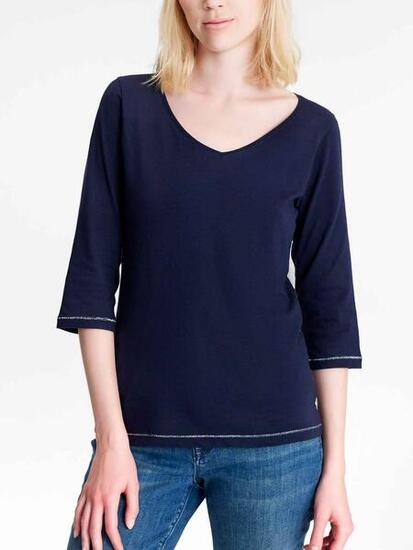 Polo Manches 3/4 Femme - MAUDETEE Marine