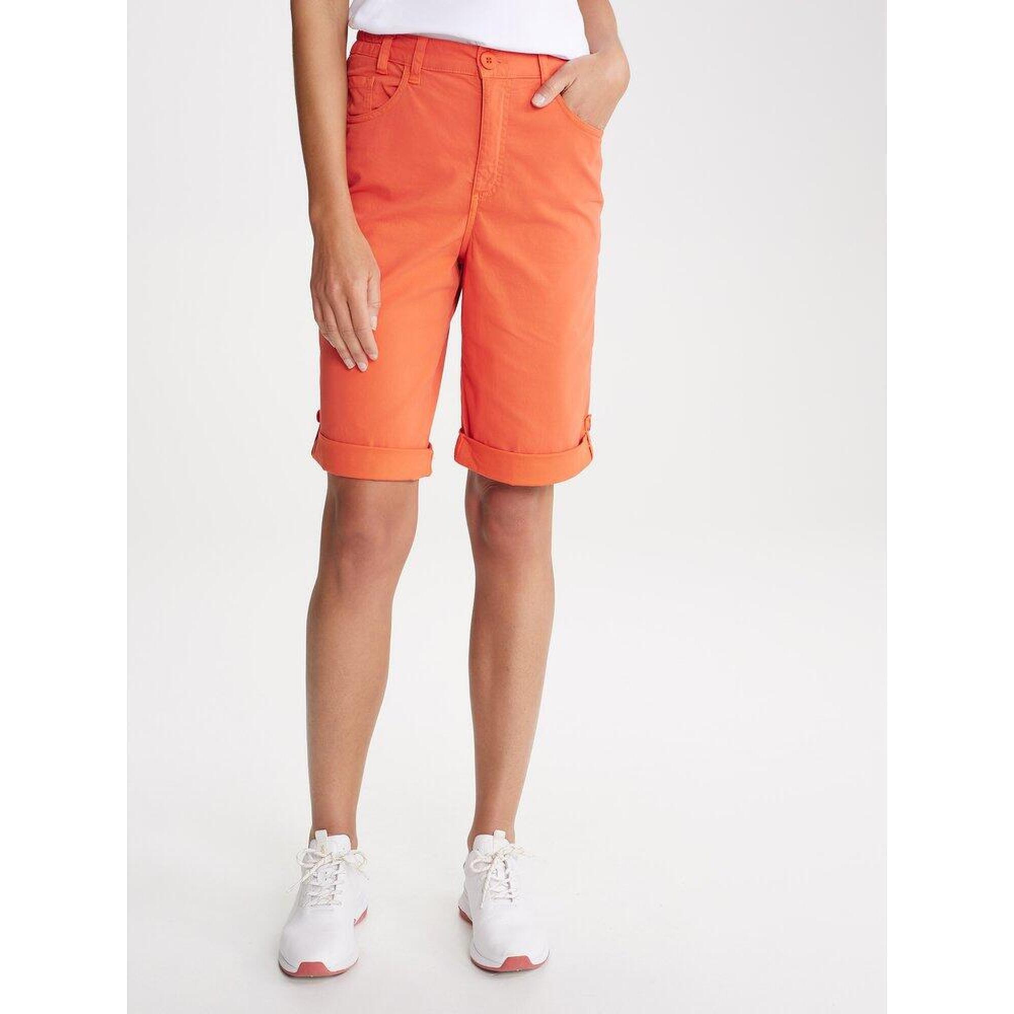 Tbs - Bermuda Ceinture Droite Avec Passants Femme - Leonibur49296 Grenadine - Bermuda - Orange|rouge - 46 L/xl - Decathlon
