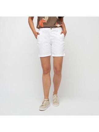 Bermuda ceinture droite avec passants Femme - LEONIBUR Osier