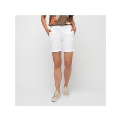 Bermuda ceinture droite avec passants Femme - LEONIBUR Blanc
