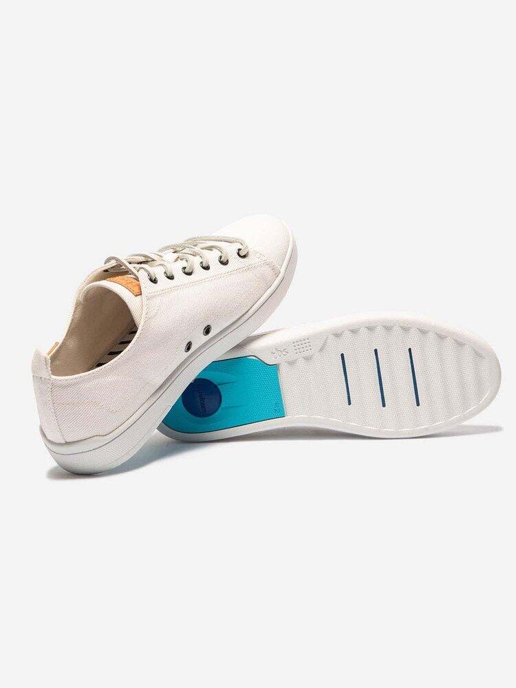 Tennis toile Homme - ALBERTI Blanc/ecru 3/6