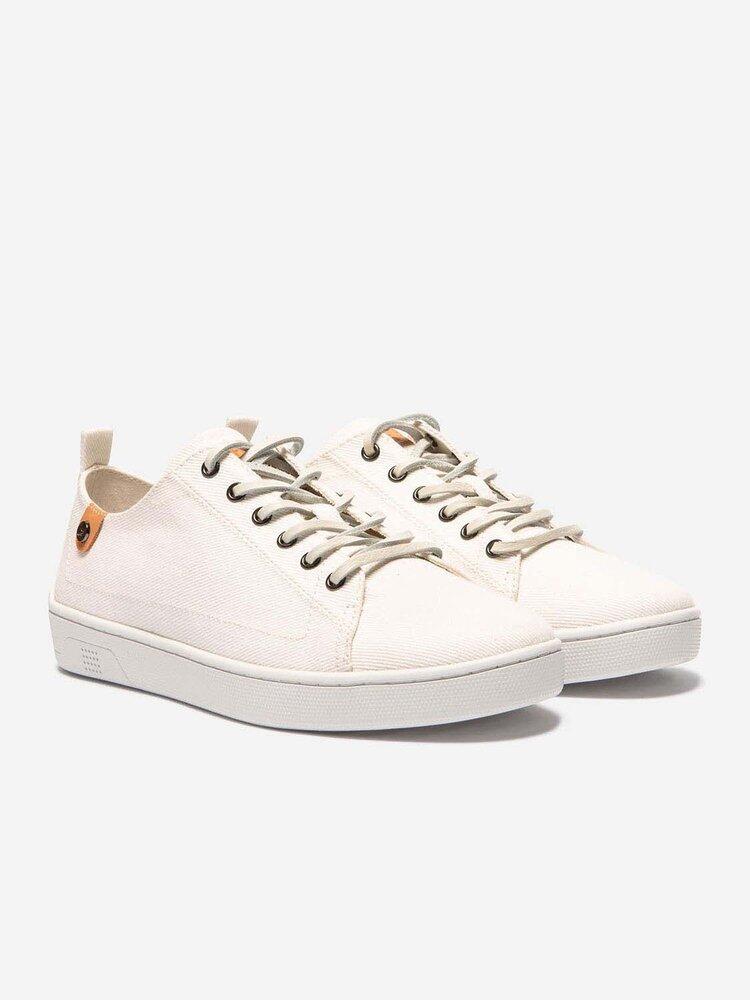 Tennis toile Homme - ALBERTI Blanc/ecru 2/6