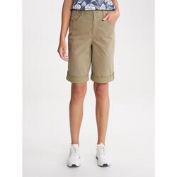 Bermuda ceinture semi-élastiquée avec passants Femme - GEMMEMID39296 Grenadine