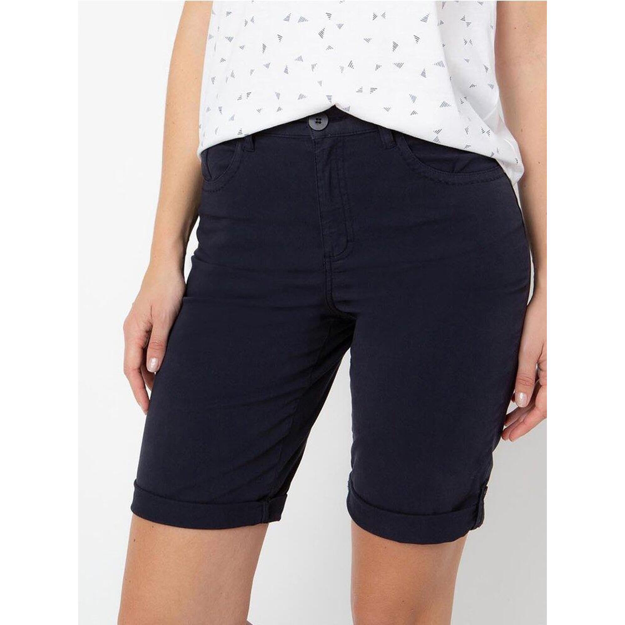 Tbs - Bermuda Ceinture Semi-élastiquée Avec Passants Femme - Gemmemid Navy - Short - Bleu - 40 M - Decathlon