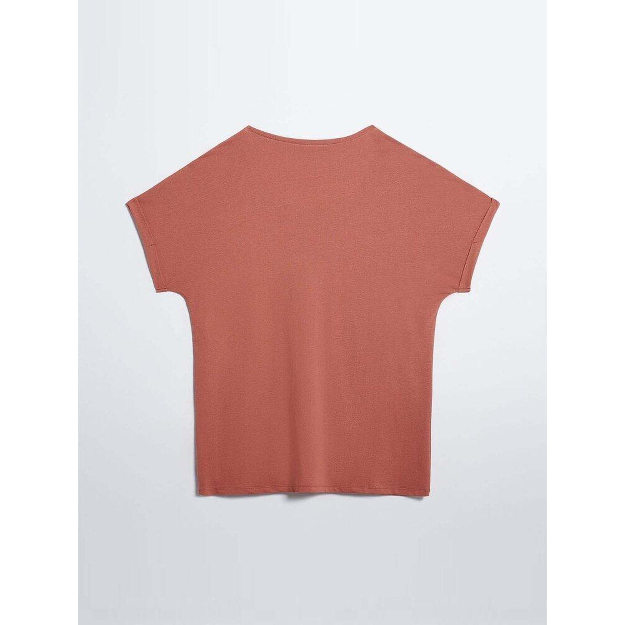 T-shirt manches courtes Femme - CLOVATEE Terracotta