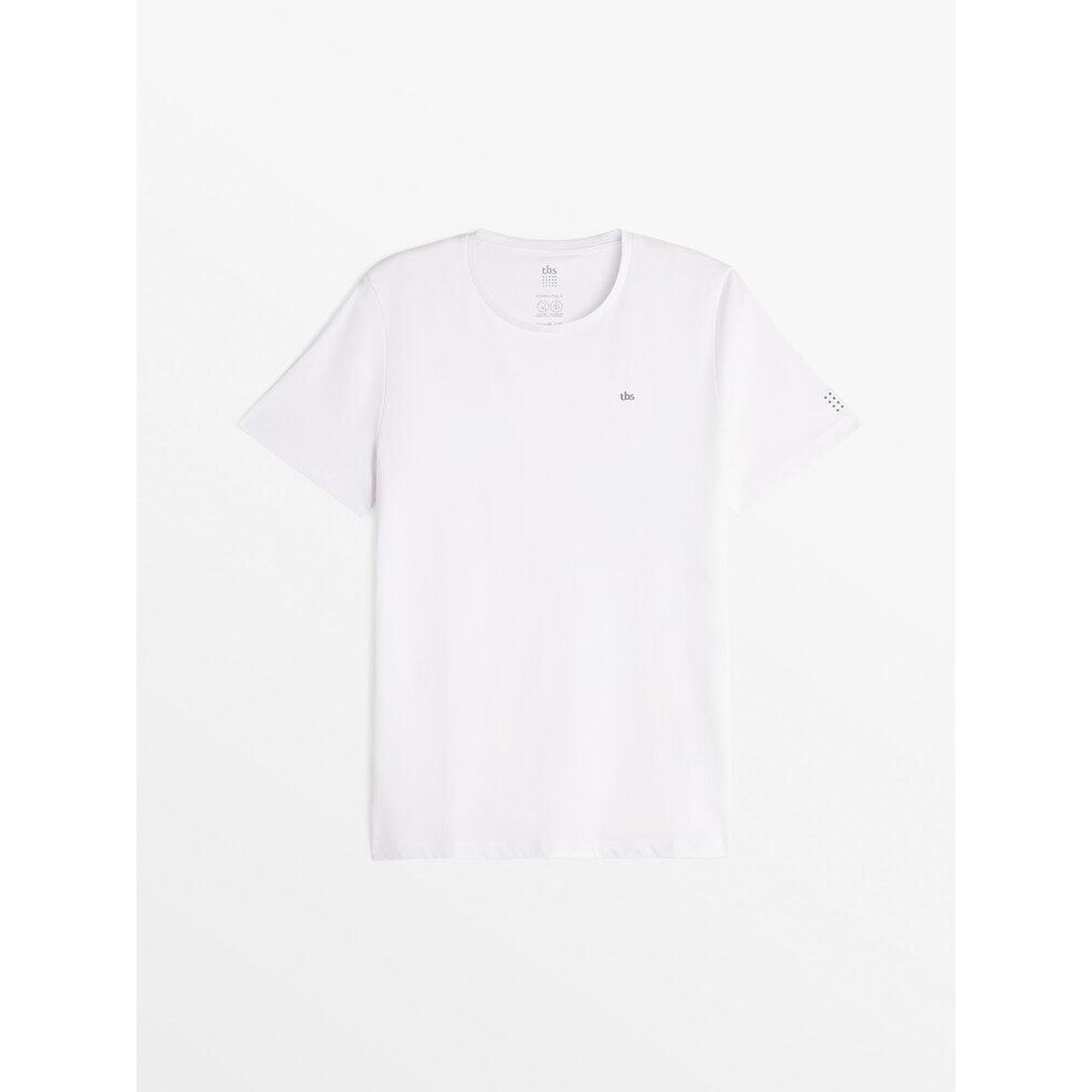 T-shirt manches courtes Homme - BASIKTEE Blanc