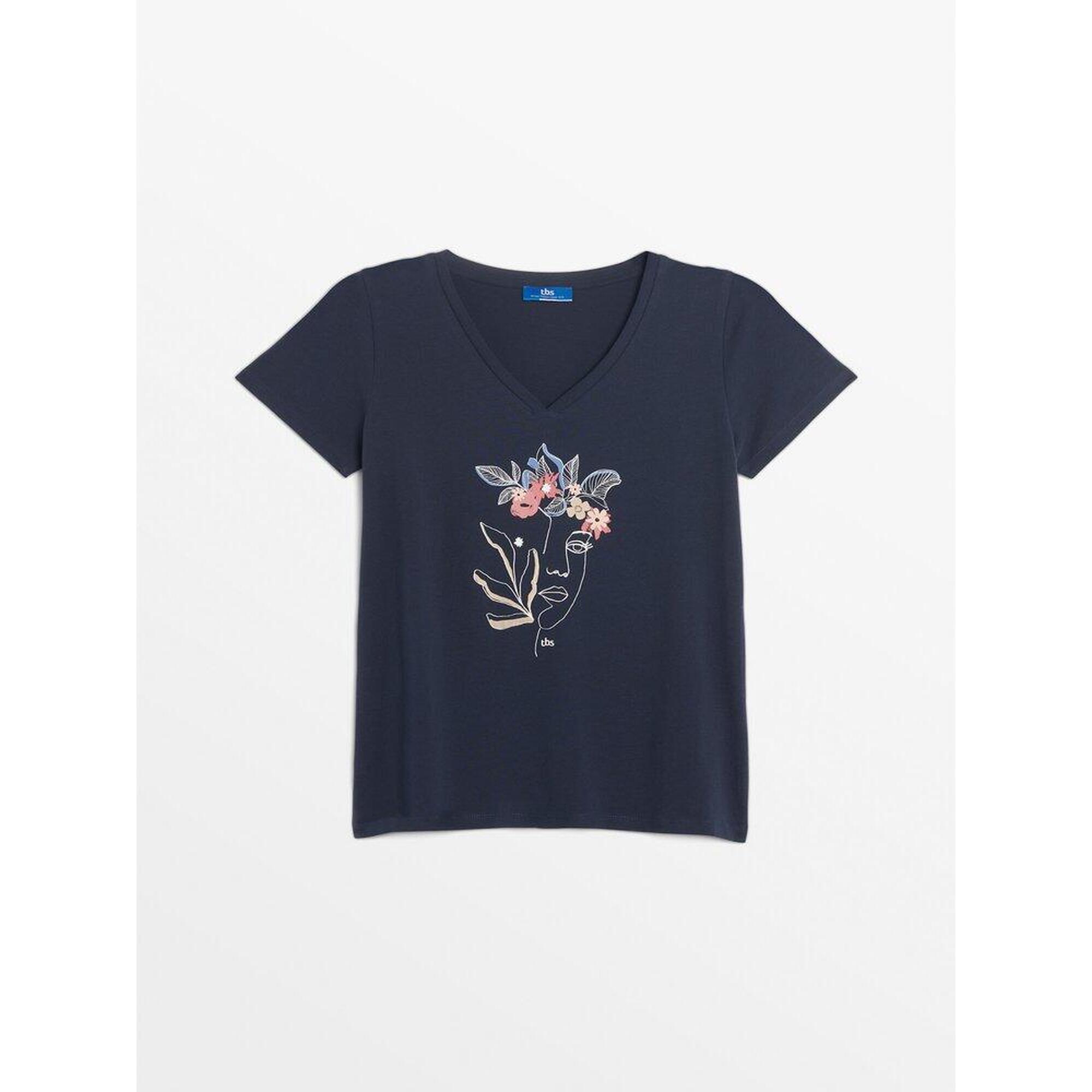 T-shirt manches courtes Femme - TESSAVER Navy
