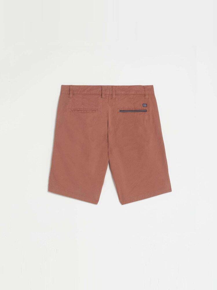 Bermuda ceinture droite avec passants Homme - LAEVABER Terracotta 2/3