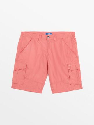 Bermuda ceinture semi-élastiquée avec passants Homme - VALENBER Sediment