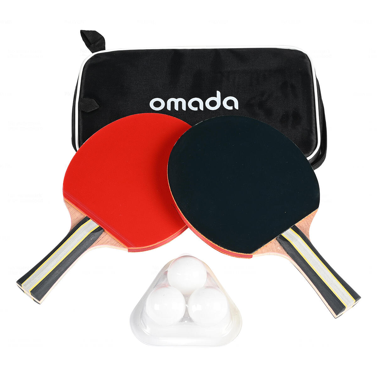 Gladiatorfit - Set De 2 Raquettes De Ping-pong + Sac De Transport Omada - Raquette De Tennis De Table - Multicolore - Taille Unique - Decathlon