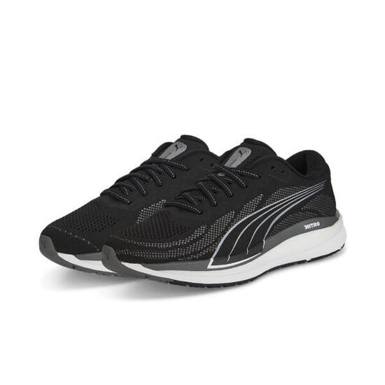 Zapatillas de running Mujer Magnify NITRO Knit PUMA Black Castlerock White Gray