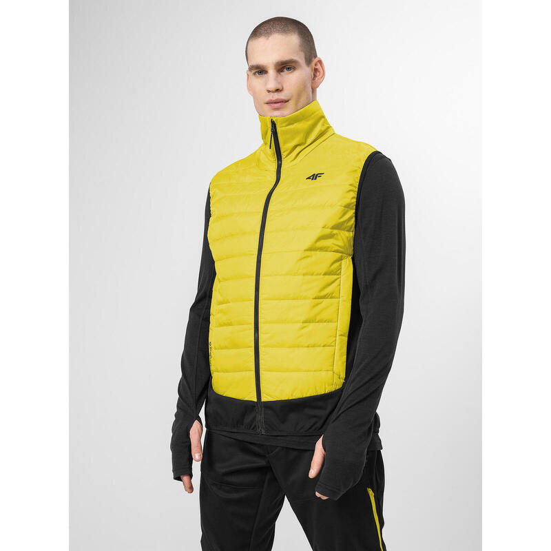 Vestă bărbați 4F BZM060 PRIMALOFT, Galben, S