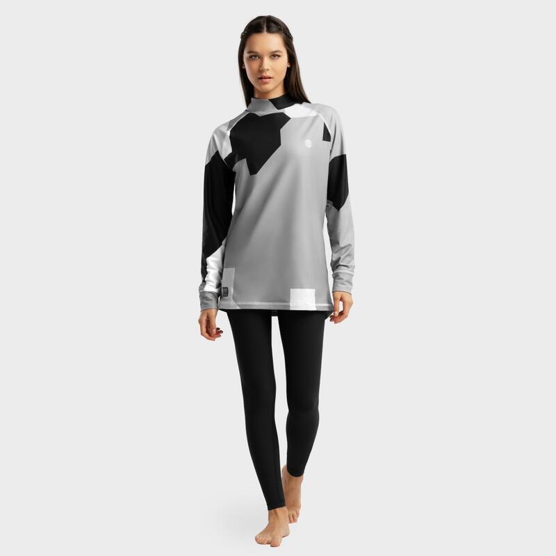 Camiseta interior térmica mujer esquí y nieve Slush-W Camo SIROKO Negro