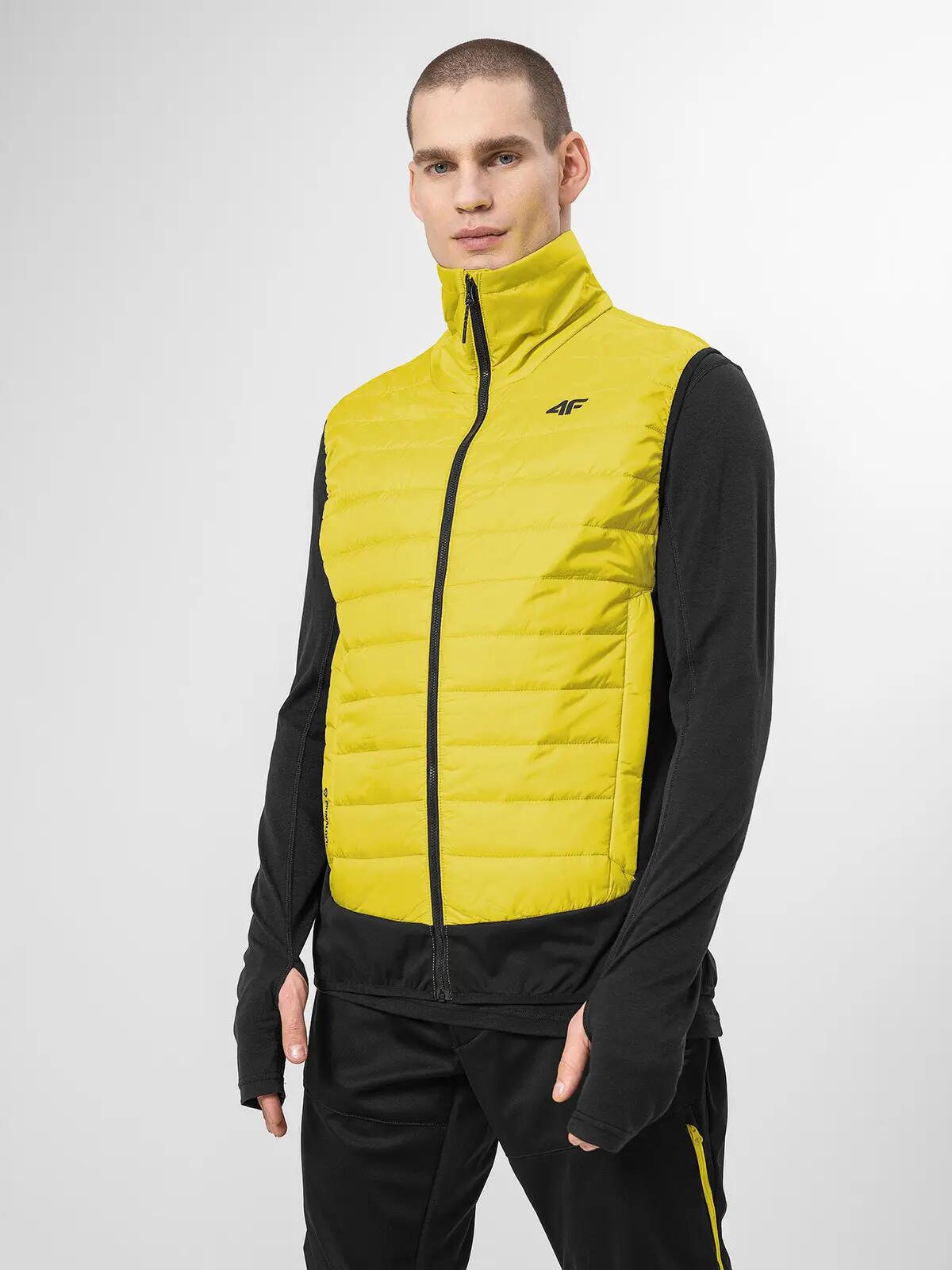 Vestă bărbați 4F BZM060 PRIMALOFT® Black Eco Galben XXL 2/6