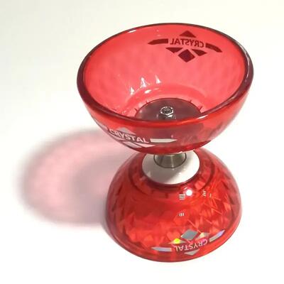 Diabolo van kristal met lagers en aluminium stokken acrobat