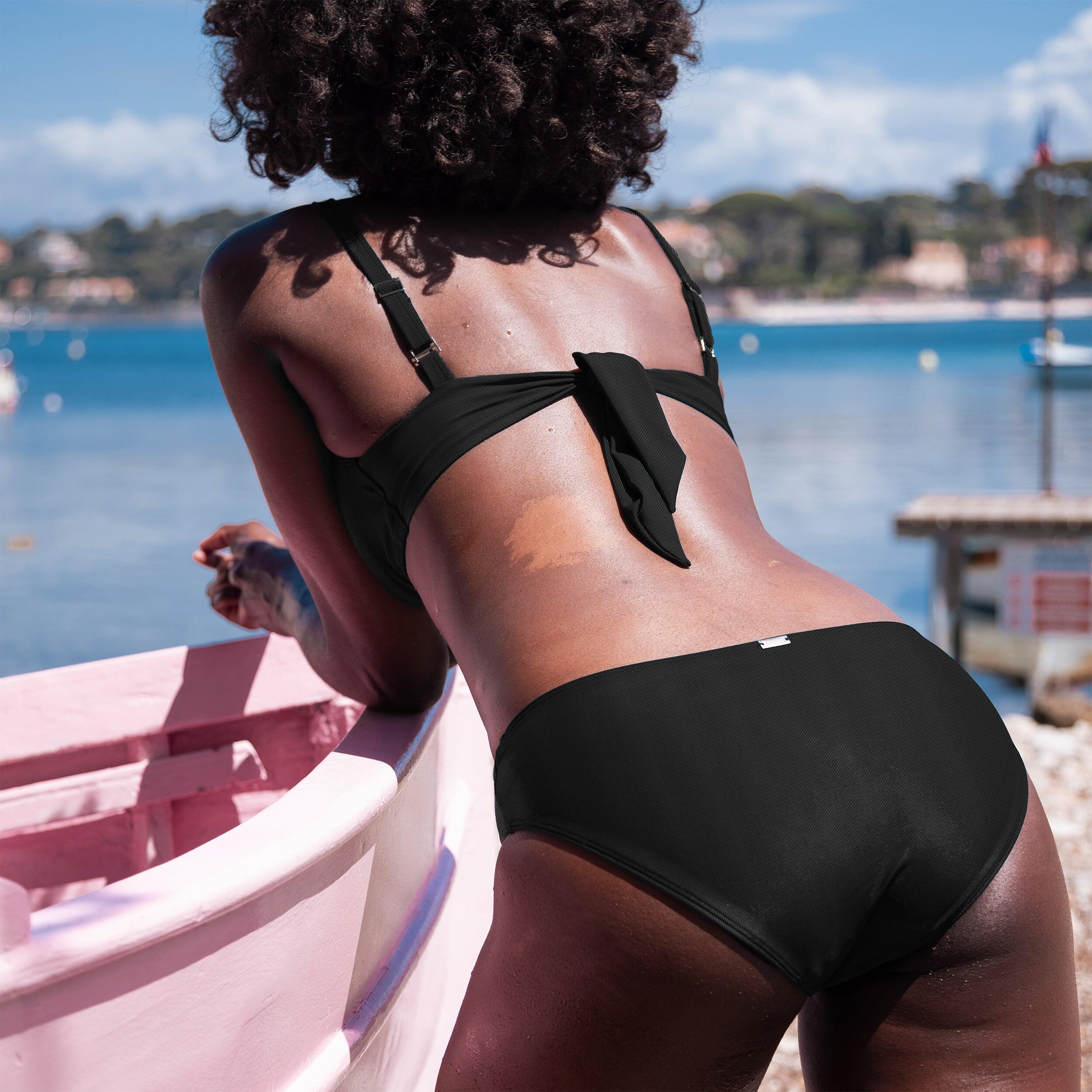 Bas de Maillot de Bain Menstruel - Flux Léger - Femme - NÉRÉE CÔTELÉ RÉJEANNE 3/7