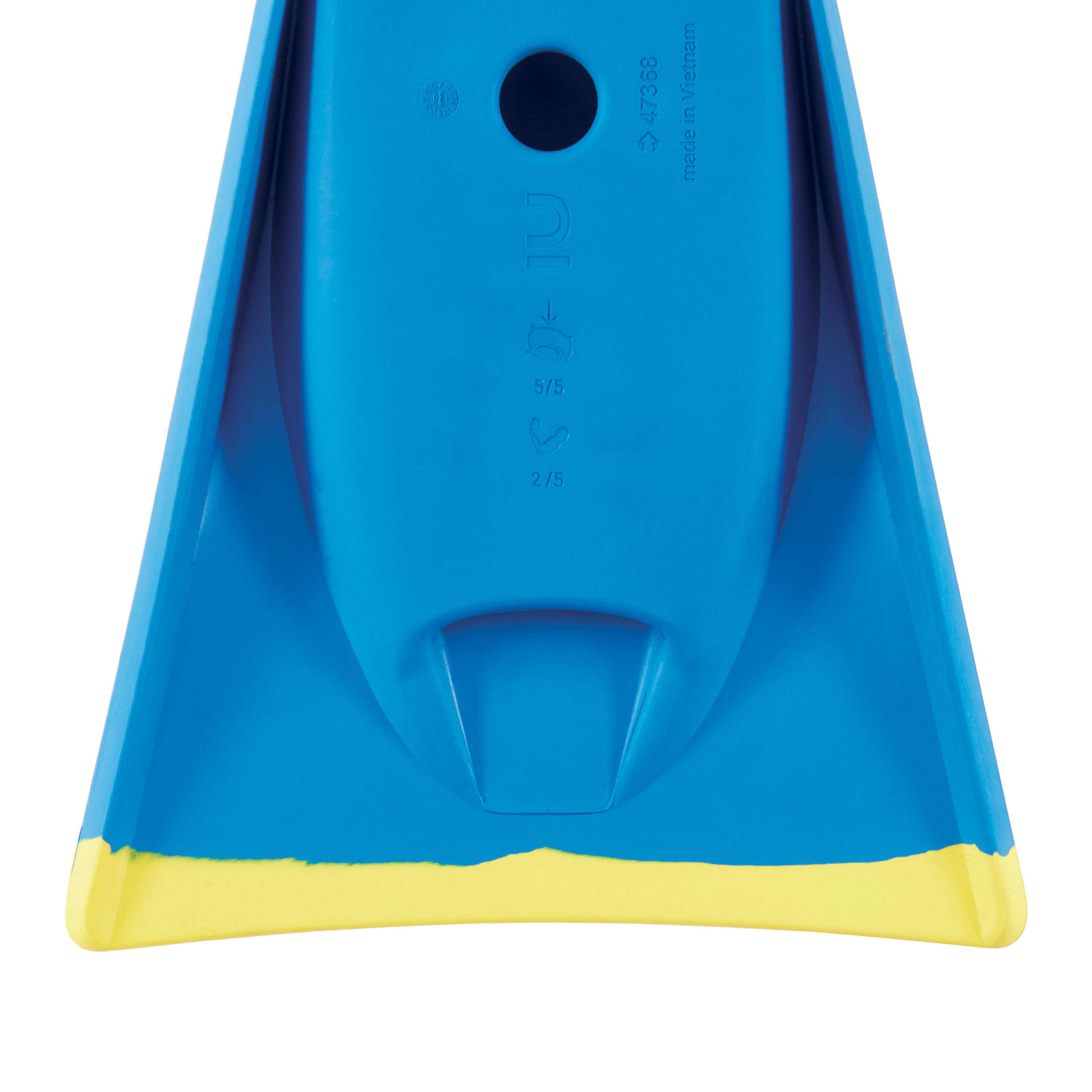 Second life - Pinne da bodyboard 100 dal design ecologico giallo-blu - BUONO