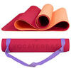 Koraal Roze Antislip Yogamat in TPE 183x61x0.6cm + draag- en rekriem