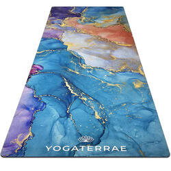 Tapis de yoga Antidérapant ANANDA en Suédé et Caoutchouc naturel ligne Voyage