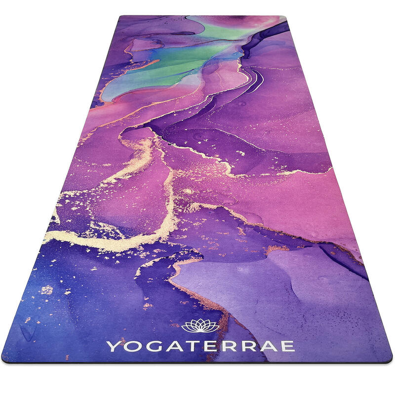 Tapis de yoga Antidérapant SAMADHI en Suédé et Caoutchouc naturel ligne Confort