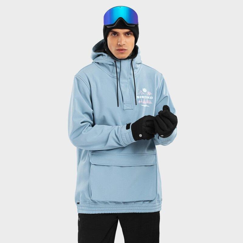 Heren Wintersport snowboardjas W3 Prags SIROKO Blauw