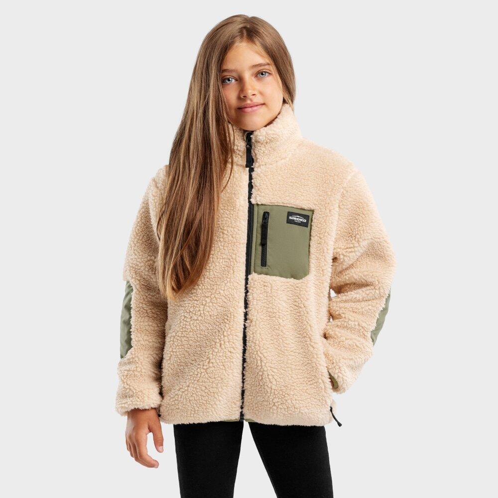 Veste sherpa fille Lifestyle Enfants Spirit G Beige SIROKO Decathlon