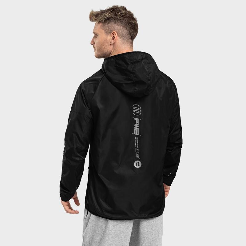 Herren Fitness windjacke für PWE Record SIROKO Schwarz