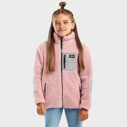 Veste Polaire Enfant Fille - Rose Rouge - Col Montant - Chaude et  Confortable pour Sports d'Hiver et Ski