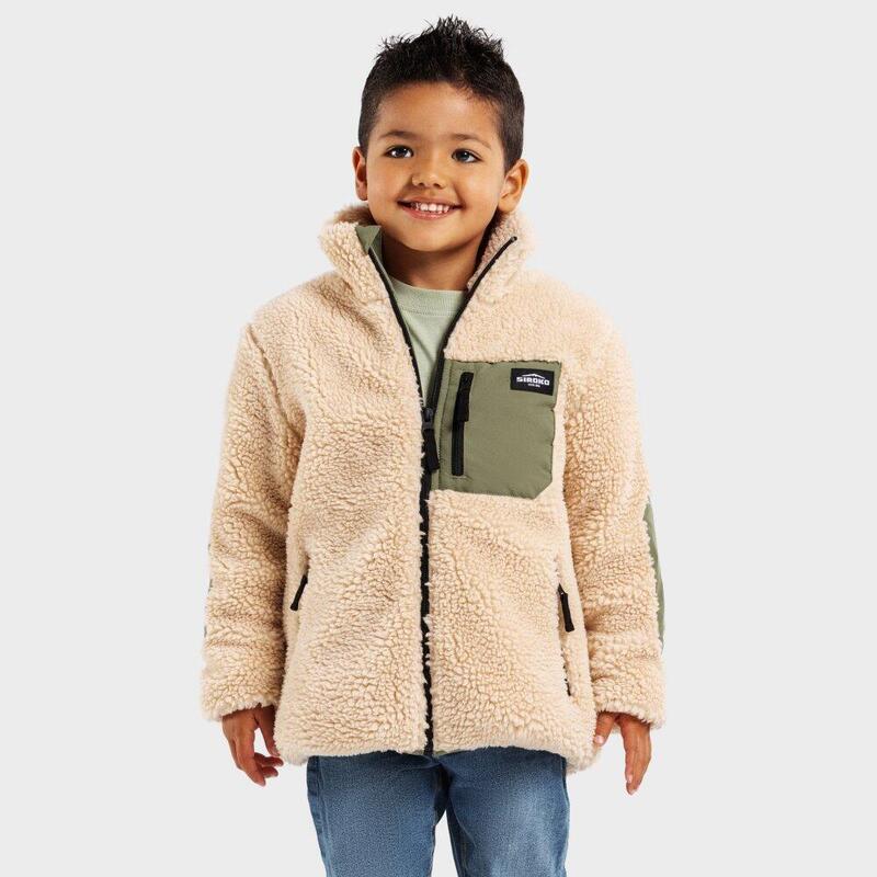 Kinder Lifestyle Sherpajacke für Jungen Spirit SIROKO Beige