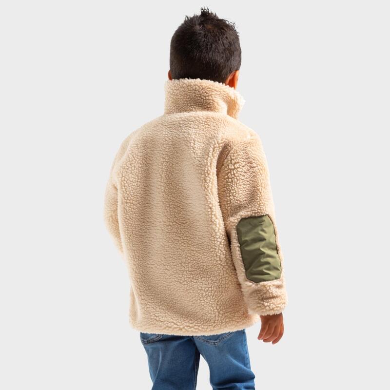 Veste sherpa garçon Lifestyle Enfants Spirit Beige